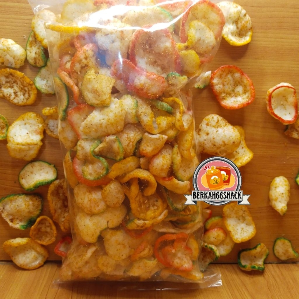 

Kerupuk Bawang Pedas 250g | Cemilan Kerupuk Jablay Pelangi 250g | Seblak Kering Pedas Gurih