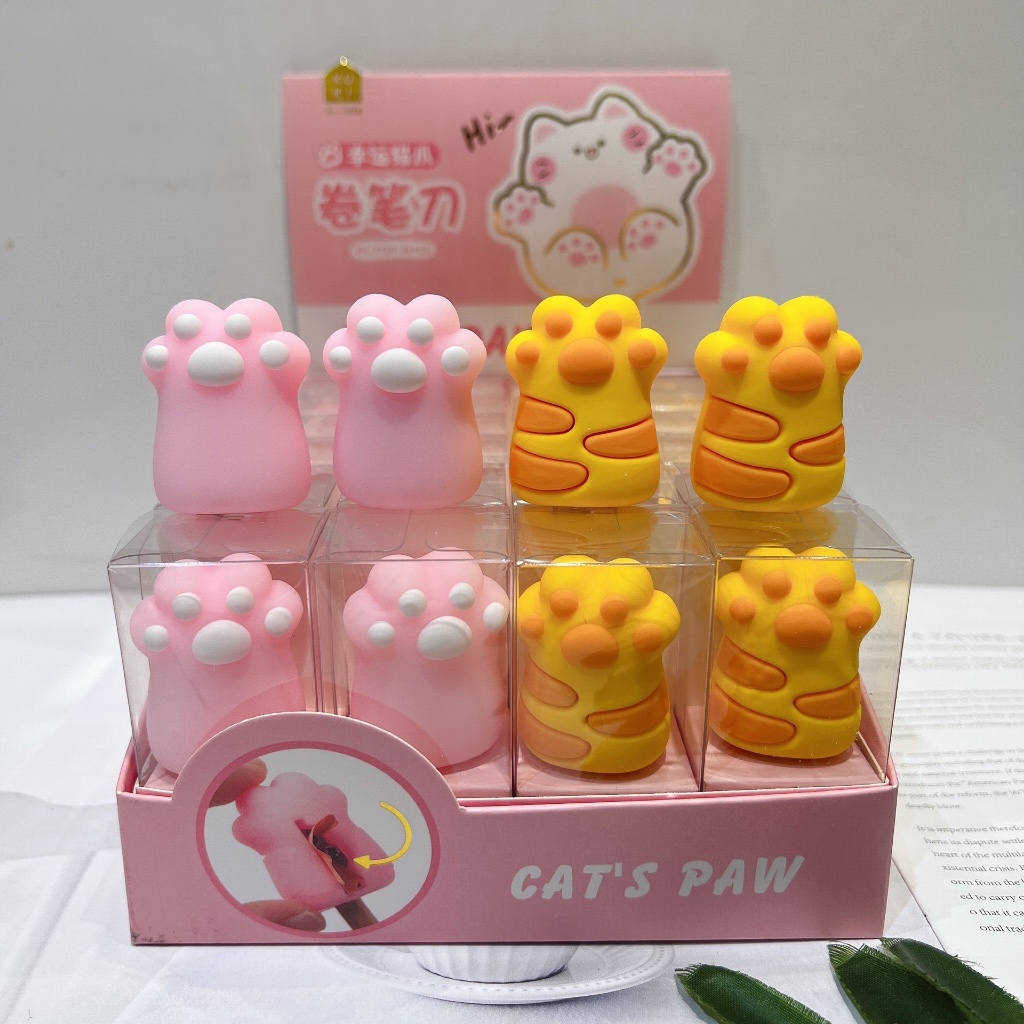 

Purple SP004 Rautan Pensil Karakter Paw Cat Poop Sharpener 3D Eraser 3D Paw Poop Pencil Sharpener Lucu Cute Peralatan sekolah Serutan Pensil Cocok untuk hadiah kado ulang tahun sebagai pajangan hiasan