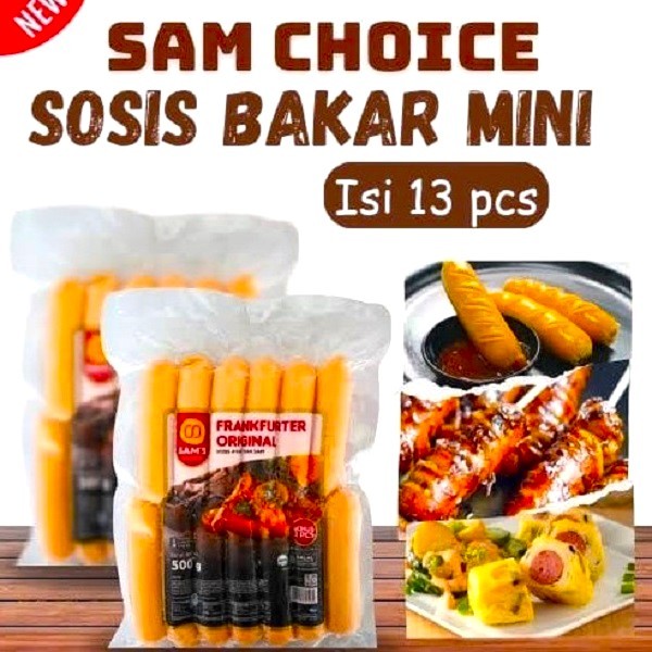 

Sam's Choice Sosis Bakar mini panjang 9cm isi 13pcs Sosis bratwurst sams choice berat 500gram