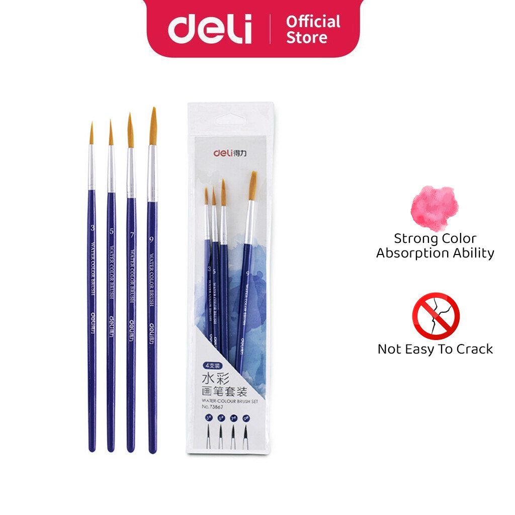 

Deli Watercolour Brush Set 4 No. 73867