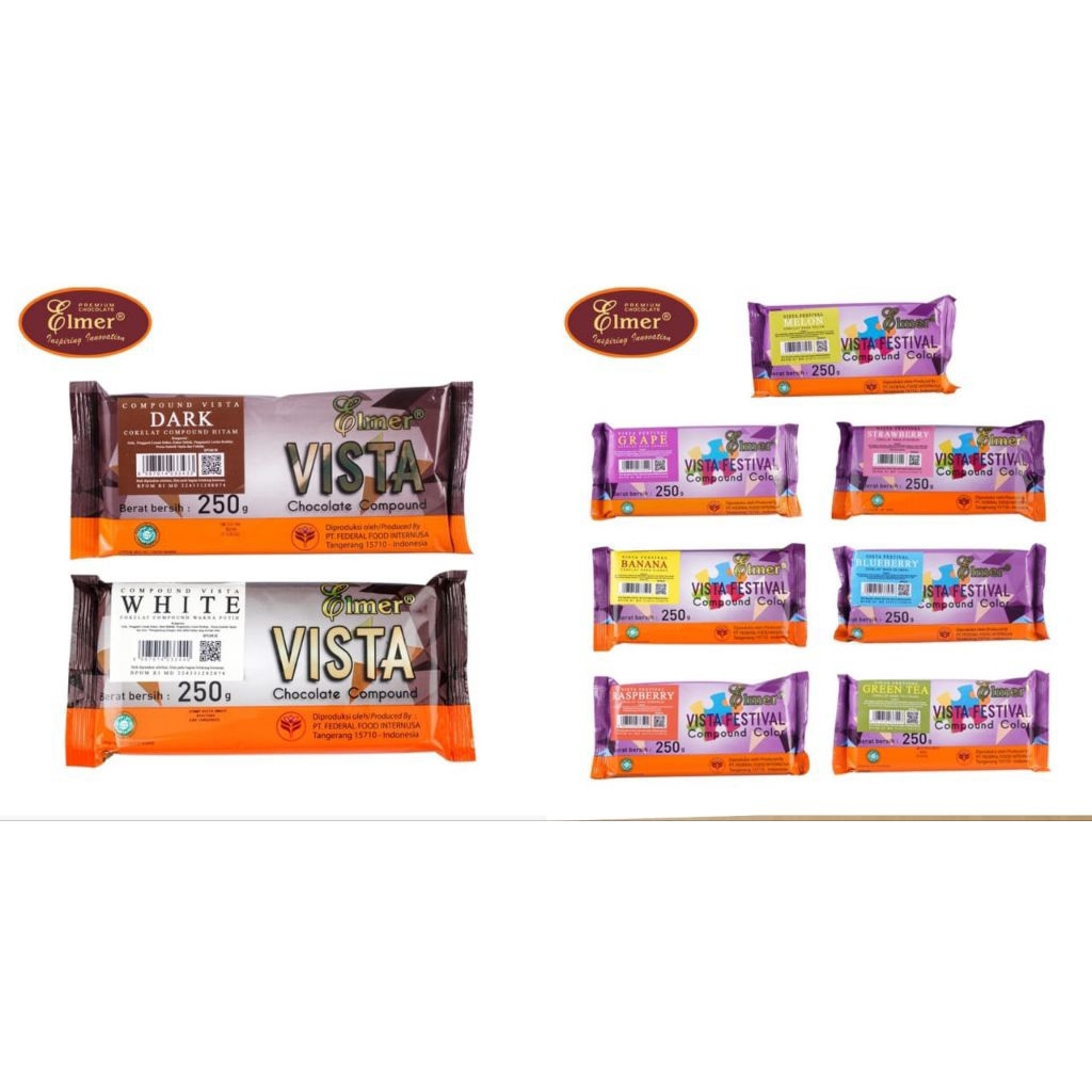 

ELMER CHOCOLATE COMPOUND COLOUR KEMASAN 250GR