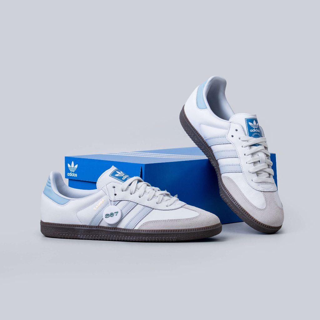 Adidas Samba White Halo Blue