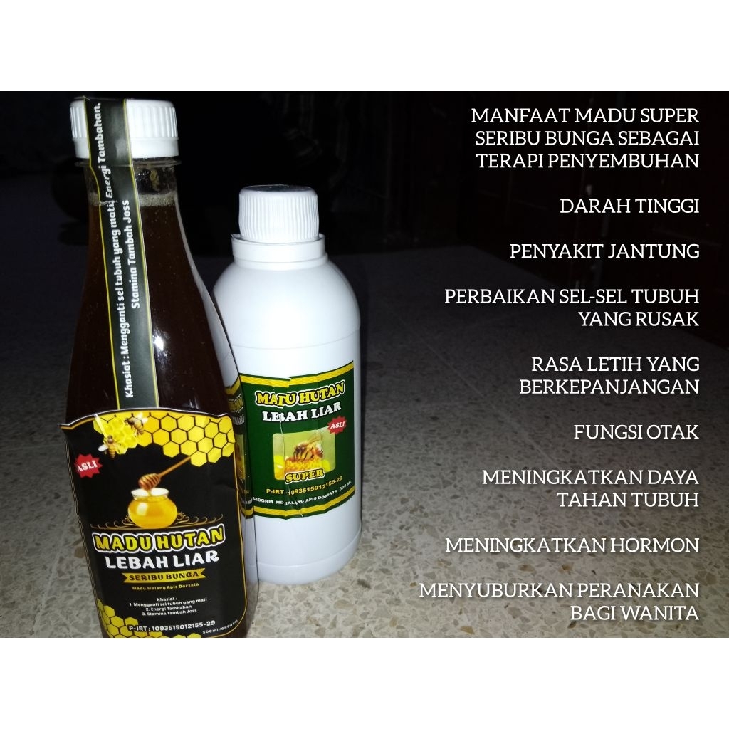

Madu Seribu Bunga | Madu Hutan Liar | 500ml