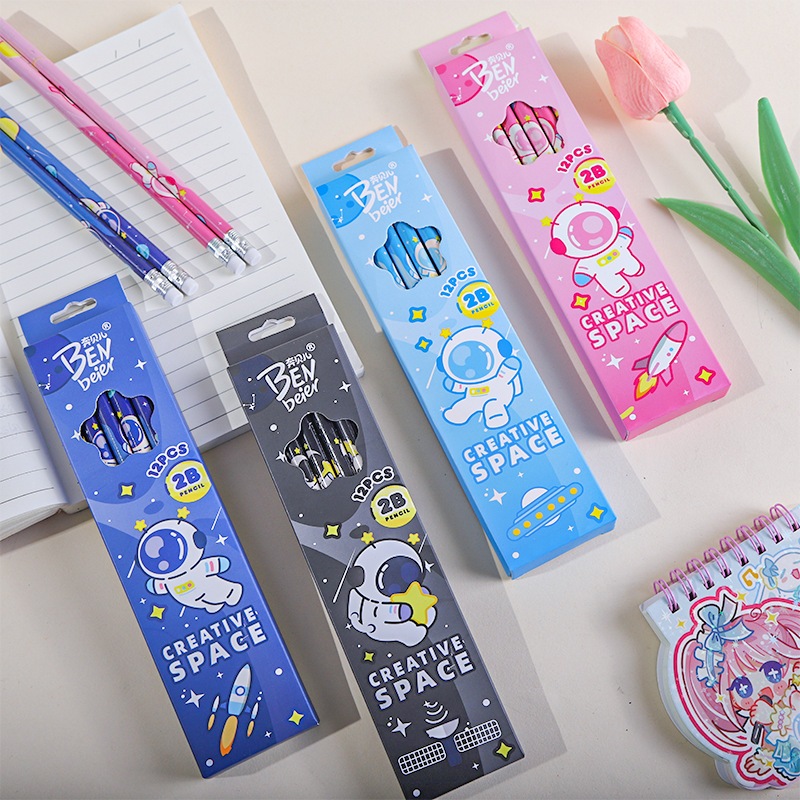 

{Astronot} Set Pensil 2B Premium Lucu dan Imut Karakter Astronot Creative Space No 3707 by Kakabicam