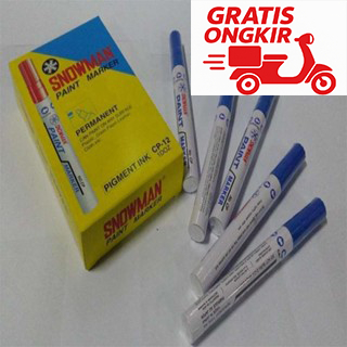

paint marker snowman (12pcs) / spidol biru snowman permanent medium tip cp-12