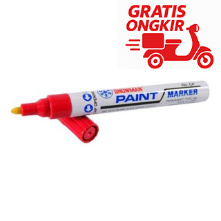 

paint marker snowman (12pcs) / spidol merah snowman permanent medium tip cp-12