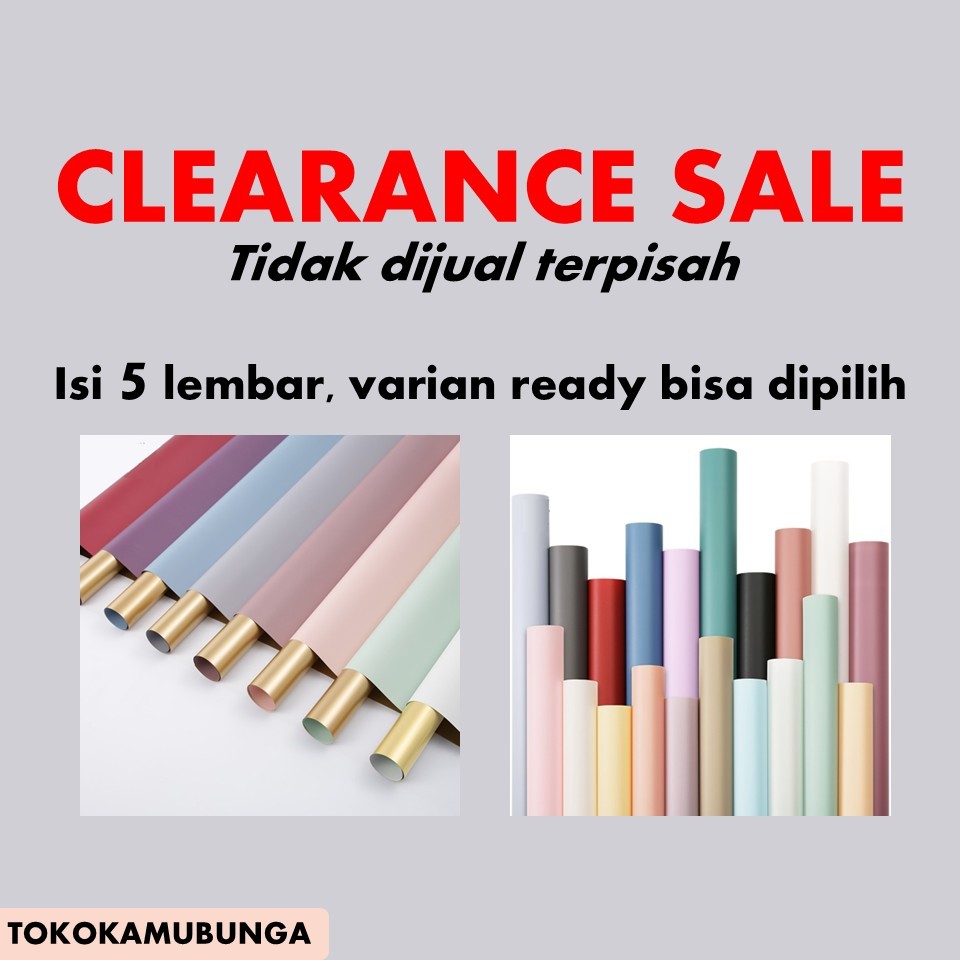 

[CLEARANCE SALE] Cellophane Kertas Bicolor Gold Plain Soft | Flower Wrapping Paper / Kertas Buket