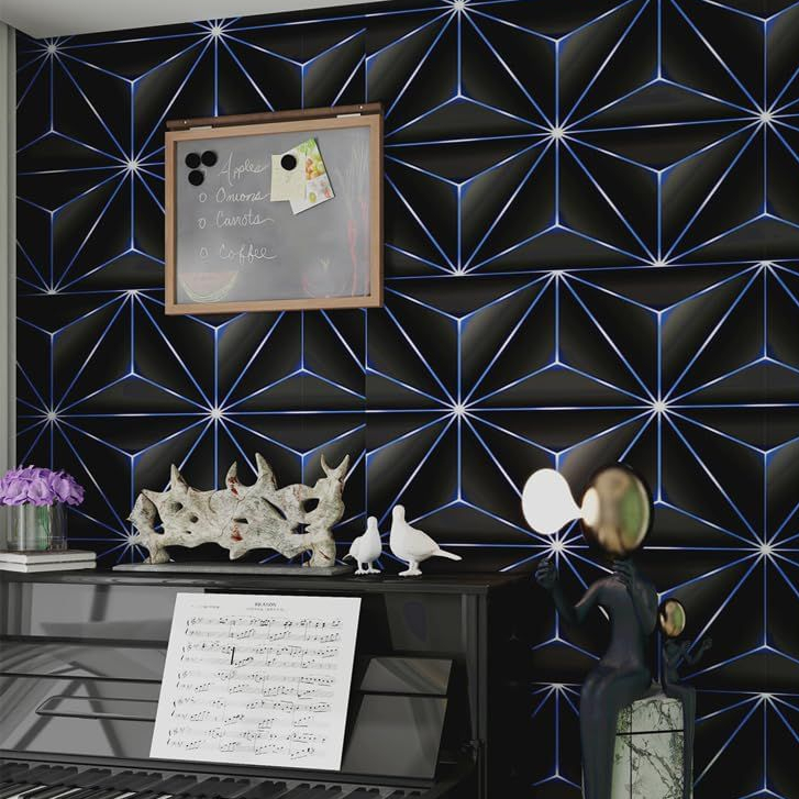 WALLPAPER STIKER DINDING MEWAH PERMATA BIRU