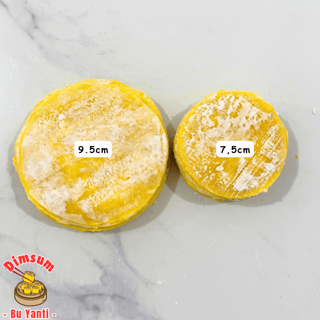 

Kulit Dimsum bulat kuning kemasan vacum kemasan 250gram 500gram DIMSUM BU YANTI