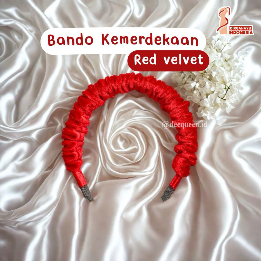 Bando bludru bando scrunchie imlek bando red natal bando valentine bando sincia bando korea murah