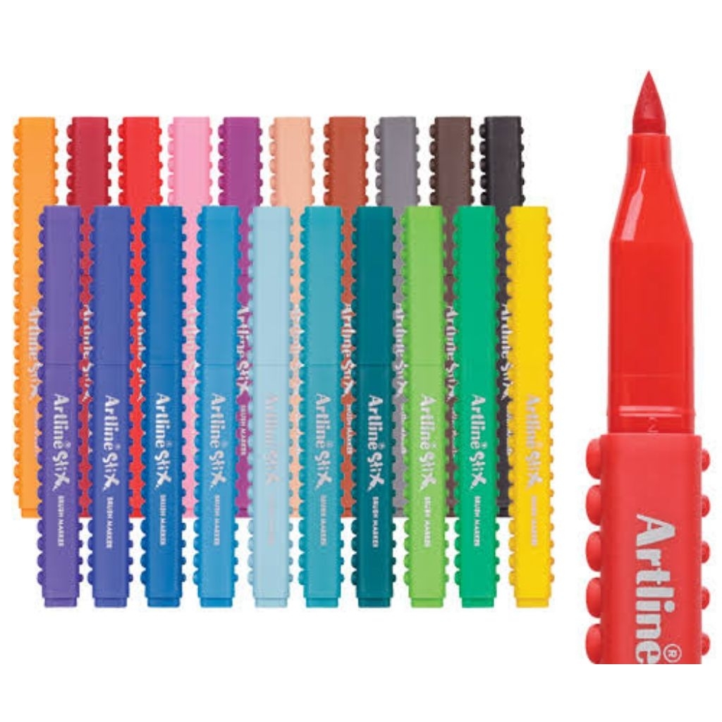 

Artline Stix Brush Pen Coloring Marker untuk Hand Lettering Mewarnai Manulis