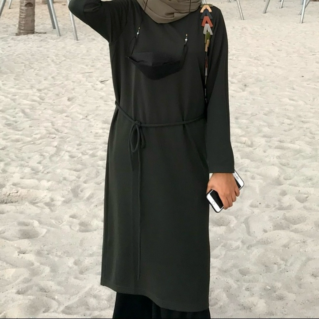 preloved tunik Agatha Midi Dress green dark green