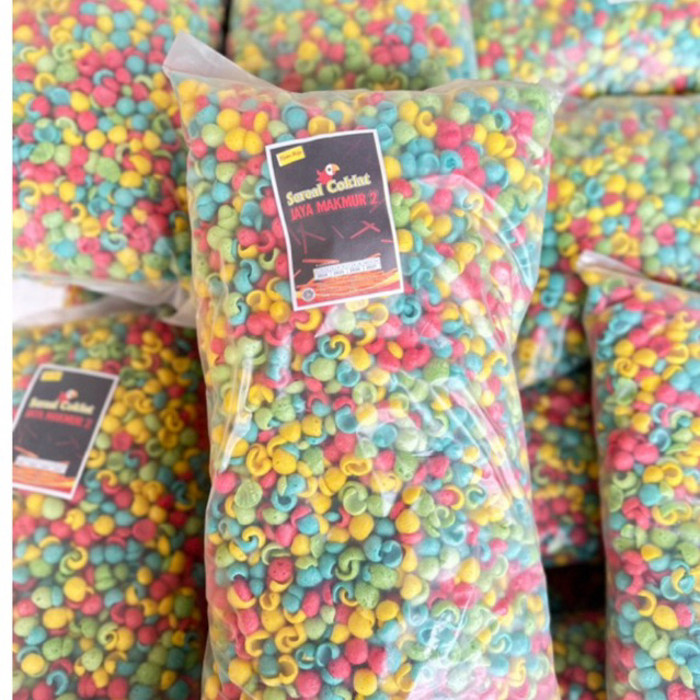 

lontong12 1ball sereal rasa buah buahan cornpuff mix fruits