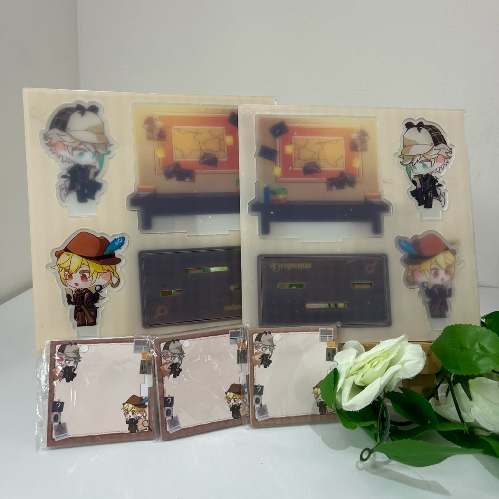 Genshin Impact Haikaveh CP Alhaitham x Kaveh Standee Memopad Chibi Detective