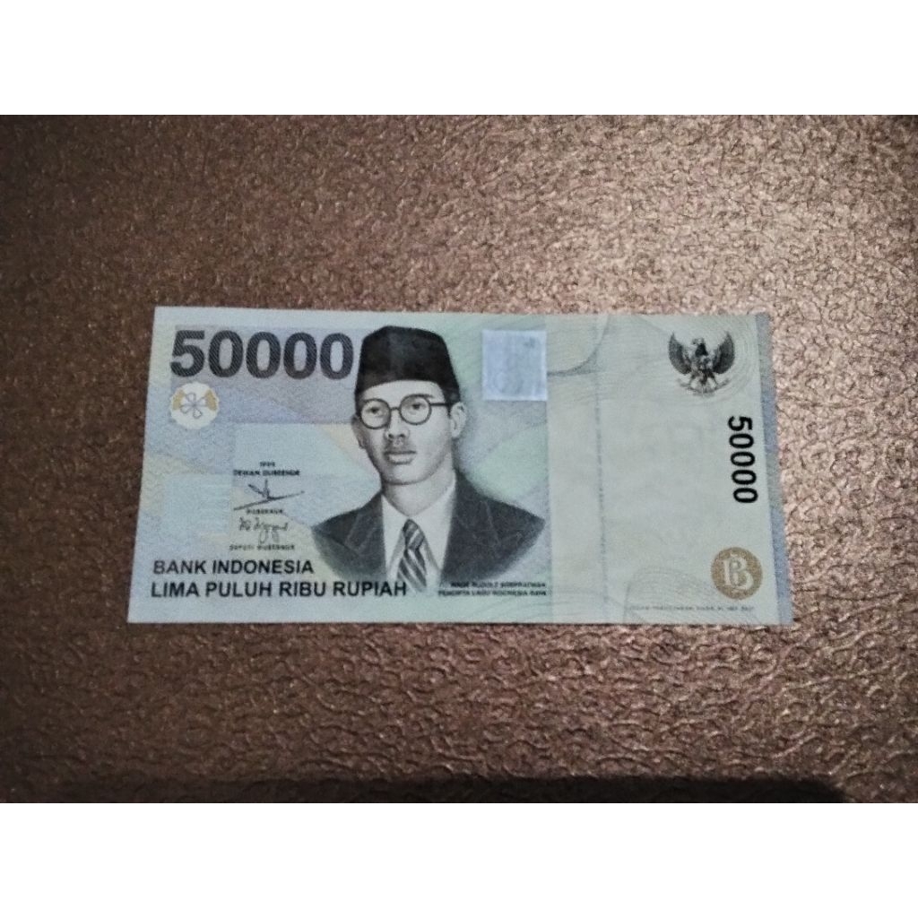 BR027 Kertas kuno 50000 wr Supratman UNC