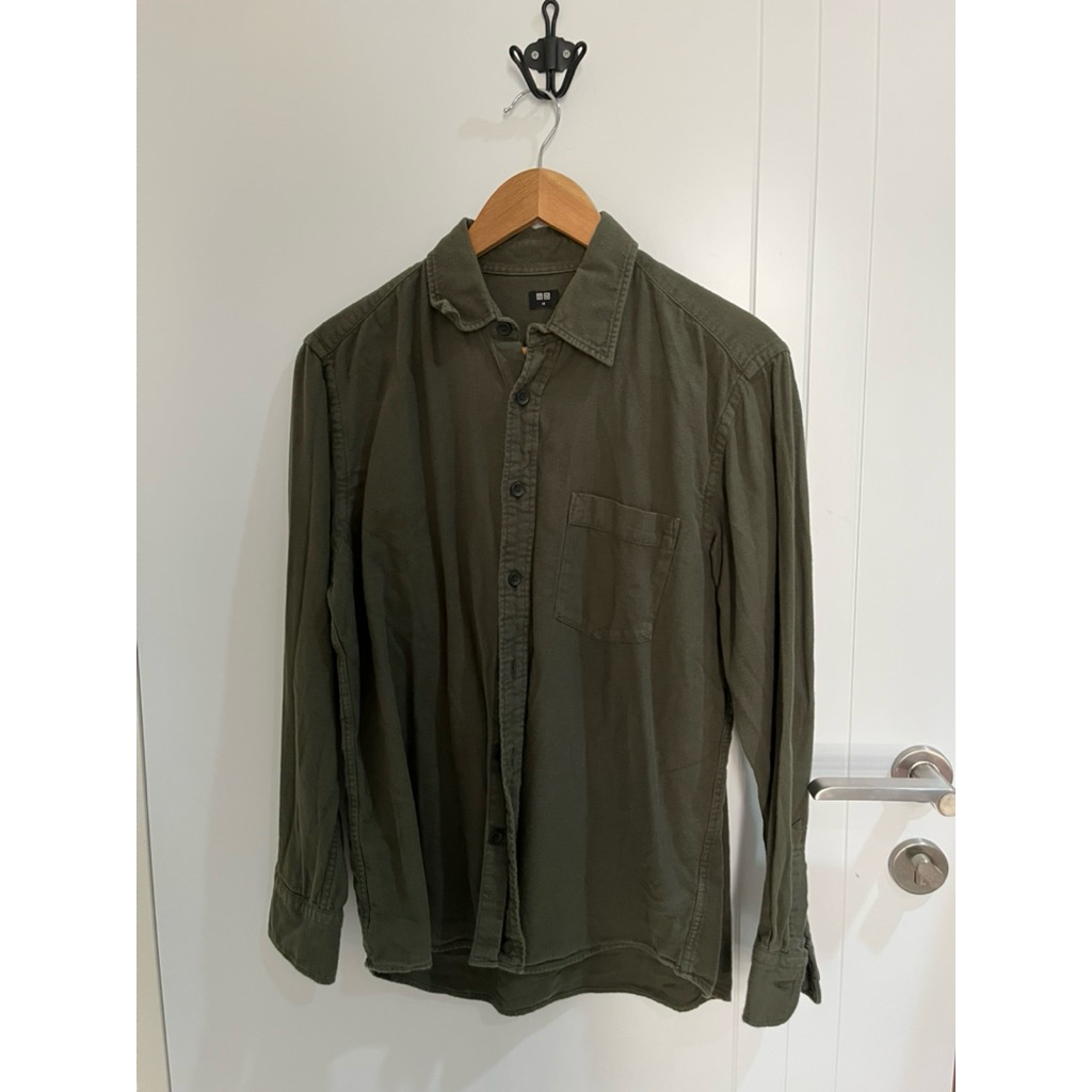 preloved kemeja flanel uniqlo bekas