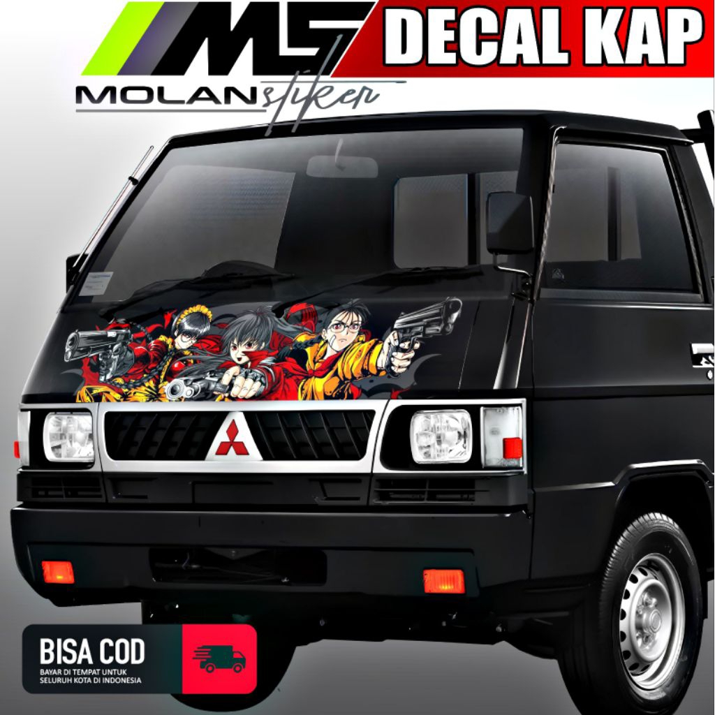 Decal Sticker Striping Variasi Kabin Depan L300 Pickup Decal Kap/Kabin Depan L300 Pu Decal Universal