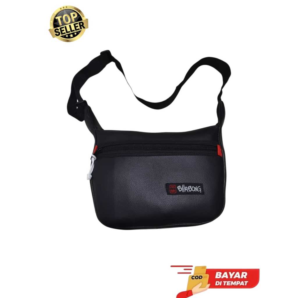 Slingbag pria bahan kulit sintetis - Tas selempang bahu pria dan wanita terbaru