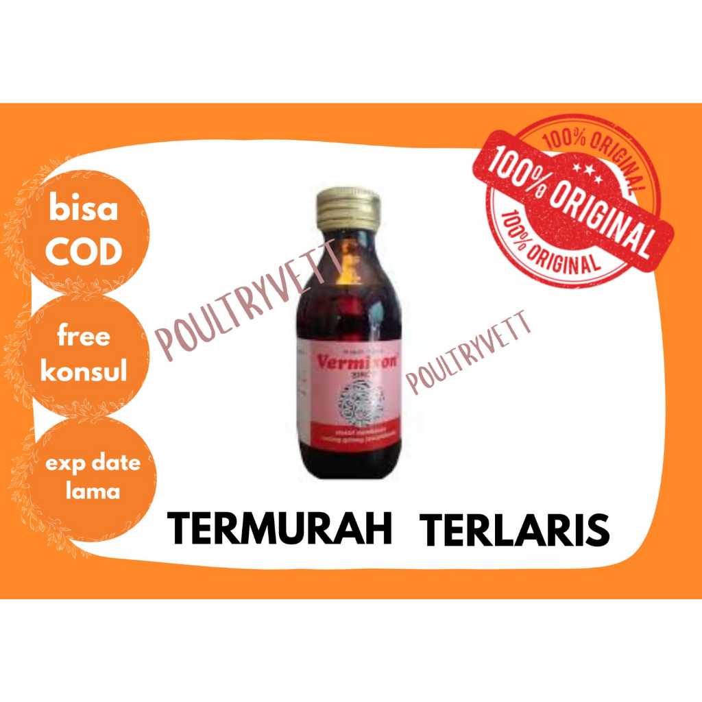 (OBAT CACING AYAM) VERMIXON 120ML OBAT CACING GELANG (ASCARIDIASIS) PADA AYAM