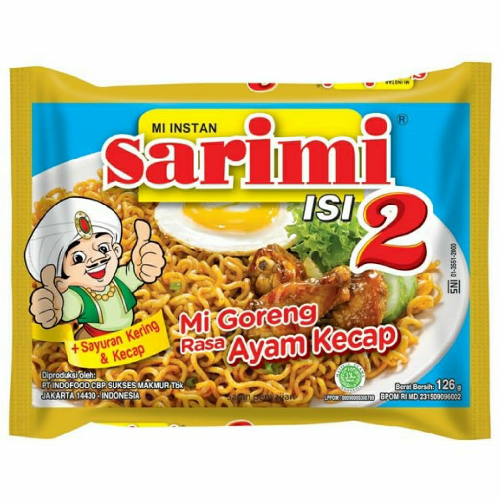 

sarimi mie goreng isi 2 rasa ayam kecap