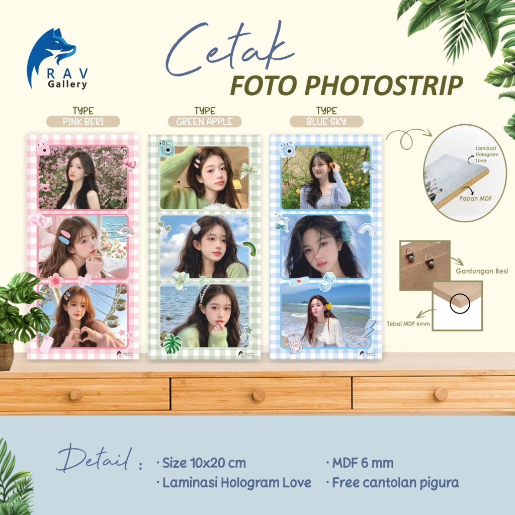 CETAK FOTO MDF GLITTER LOVE SIZE 10X20 cm / Cetak Foto Kolase + Bingkai Mdf