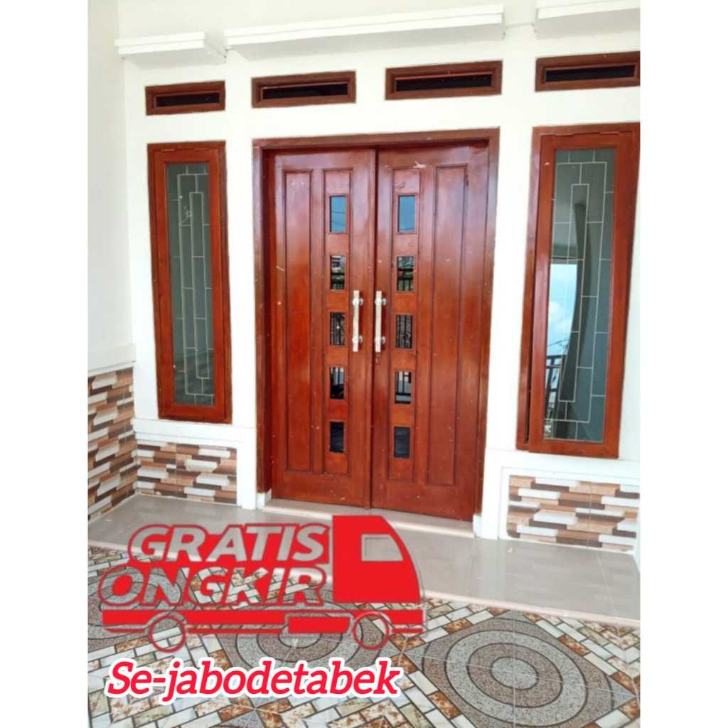 pintu kupu kupu set jendela dan kusen | kayu Meranti Marsawa