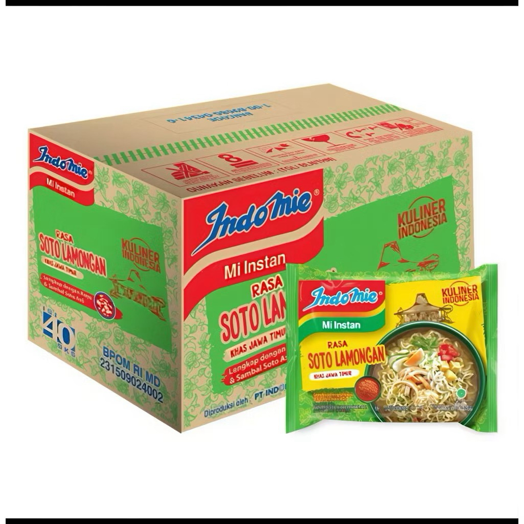 

1 Dus Isi 40 INDOMIE KUAH SOTO LAMONGAN 80 gram