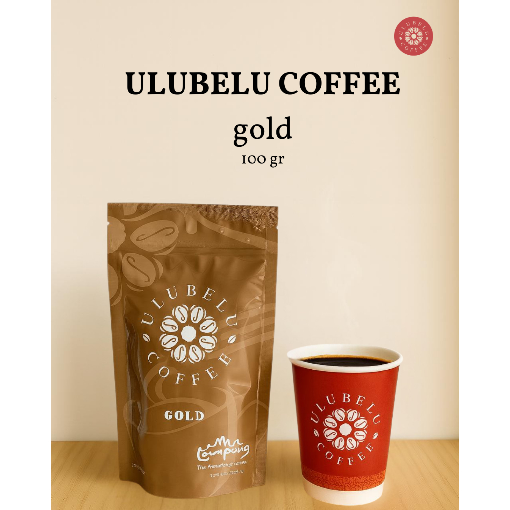 

ULUBELU COFFEE Lampung Varian Gold 100gr - Biji Kopi Robusta Lampung / Kopi Bubuk / Biji Coffee Roast Original 100% / Biji Kopi Untuk Espresso / Kopi Susu / Blend