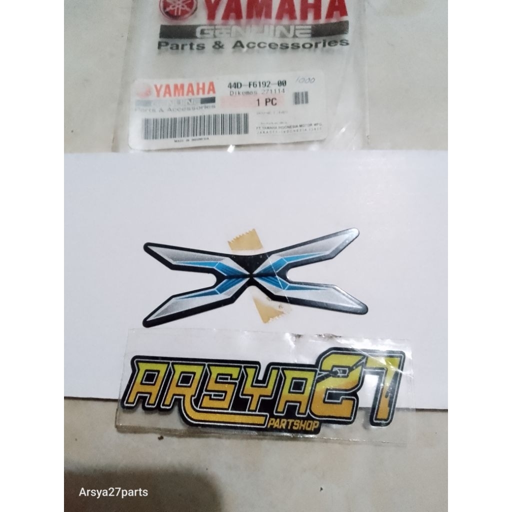 stiker logo grafik yamaha xeon original biru 44D yamaha genuine