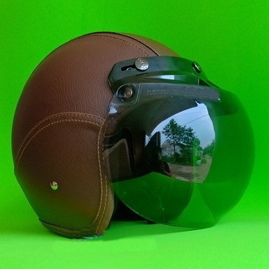 HELM BOGO CLASSIC SNI DEWASA PRIA DAN WANITA GLOSSY DOVE BANYAK WARNA KUNING METALIC