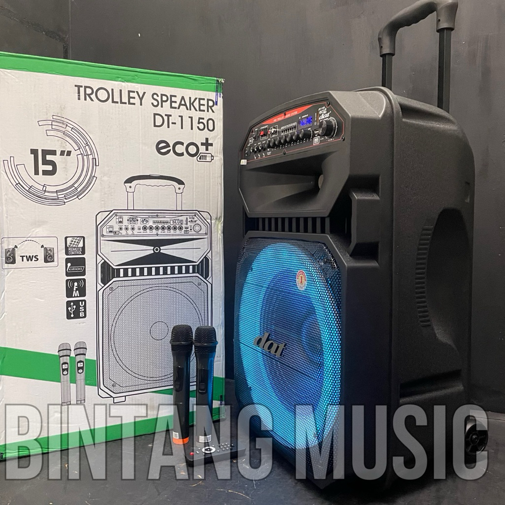 speaker portable dat dt1150 eco original 15 inch bluetooth DAT DT 1150