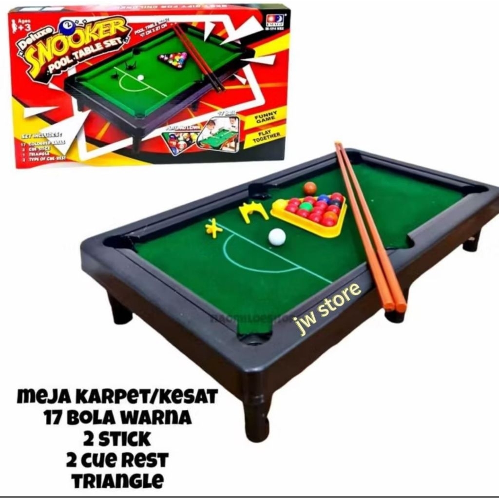 Mainan Billiard Game JUMBO BESAR Deluxe Snooker Pool Table