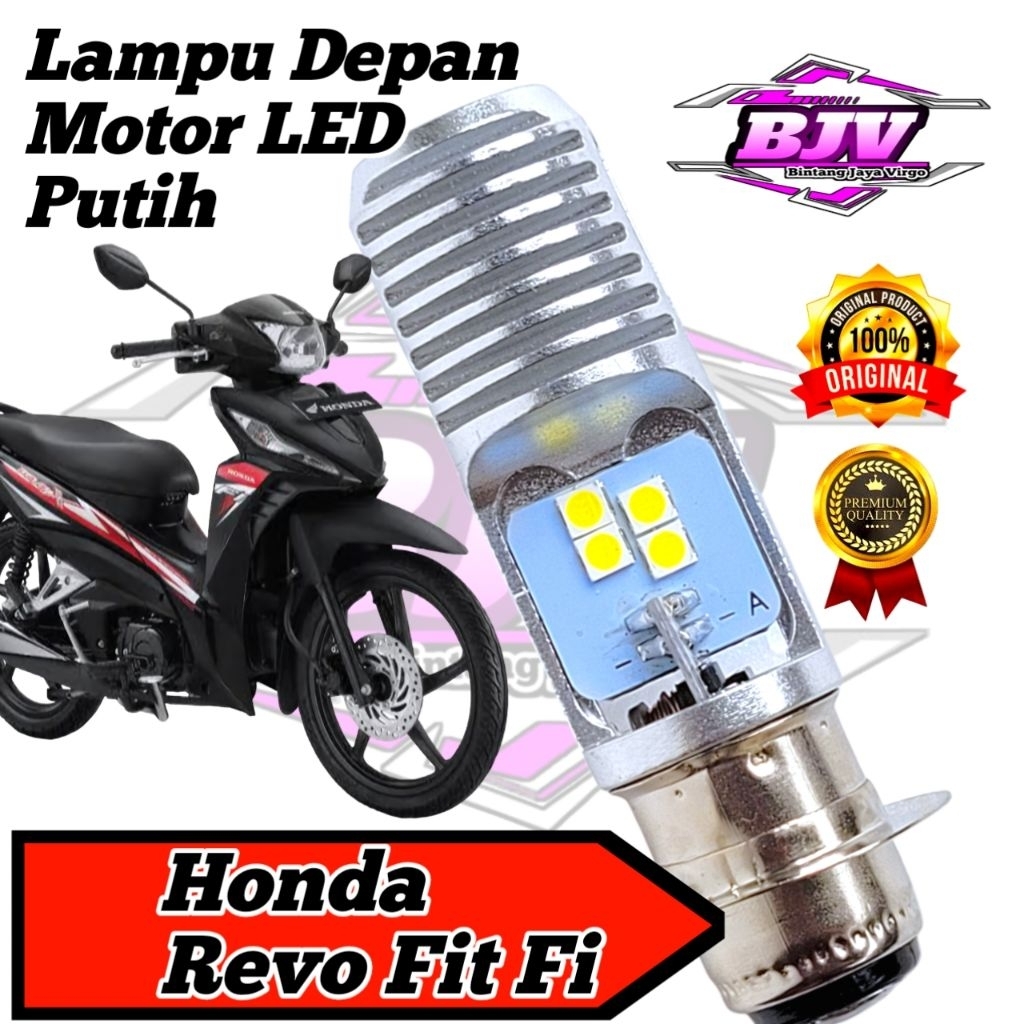 Lampu Depan Motor Honda Revo Fit LED Putih Ac/Dc 12Volt Pengganti Dop/Bohlam Standart T19
