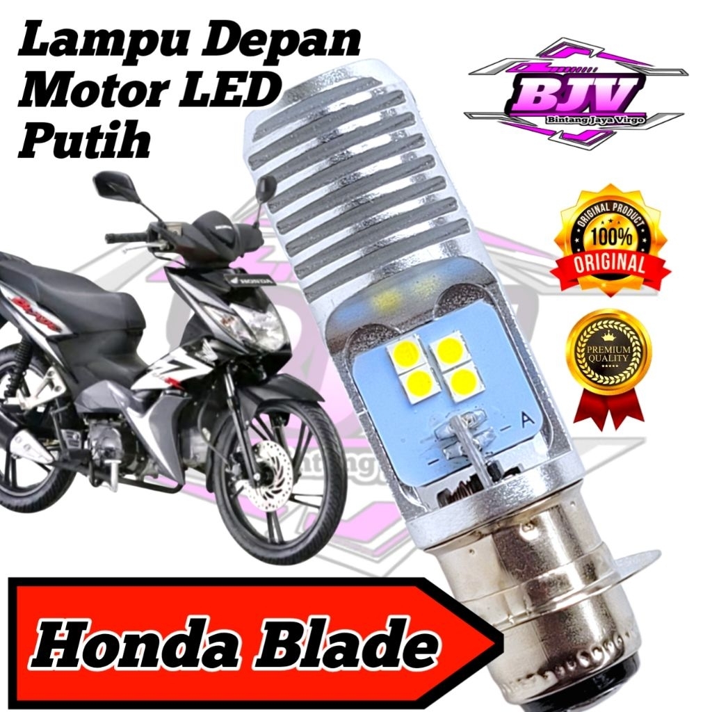 Lampu Depan Motor Honda Blade LED Putih Ac/Dc 12Volt Pengganti Dop/Bohlam Standart T19