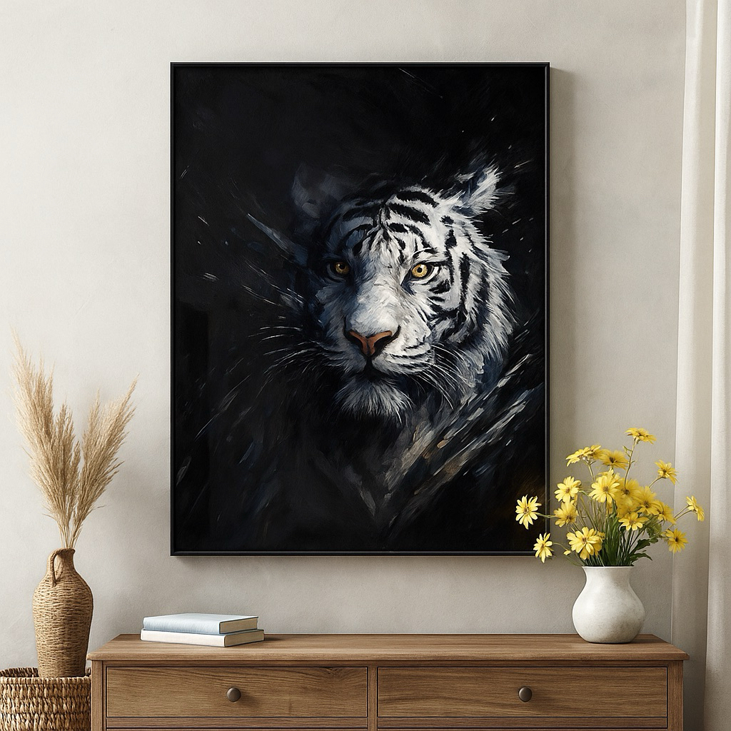 XY print kanvas lukisan harimau ANT-008