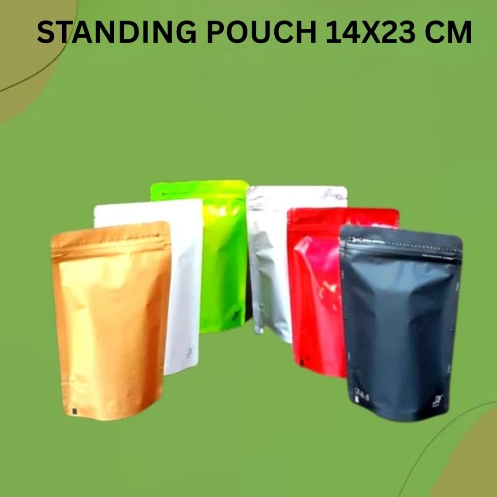 TERLARIS STANDING POUCH WARNA 14X23 CM / STAND POUCH / PLASTIK KLIP KEMASAN KPACK