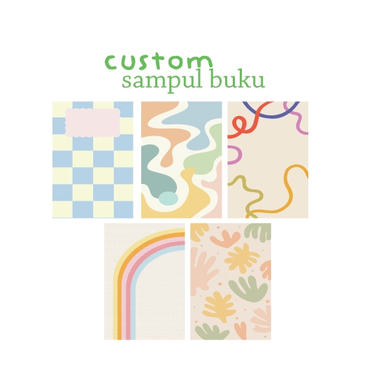 

Sampul Buku Aesthetic Custom Nama (ISI 6) | Sampul Buku Tulis Bebas Request motif