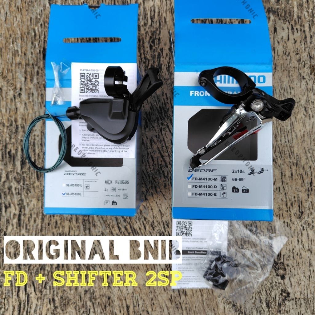 BNIB.. ORIGINAL SHIMANO DEORE Shifter 2 speed + FD 2 speed DEORE M5100 shifter 2speed + DEORE FD M41