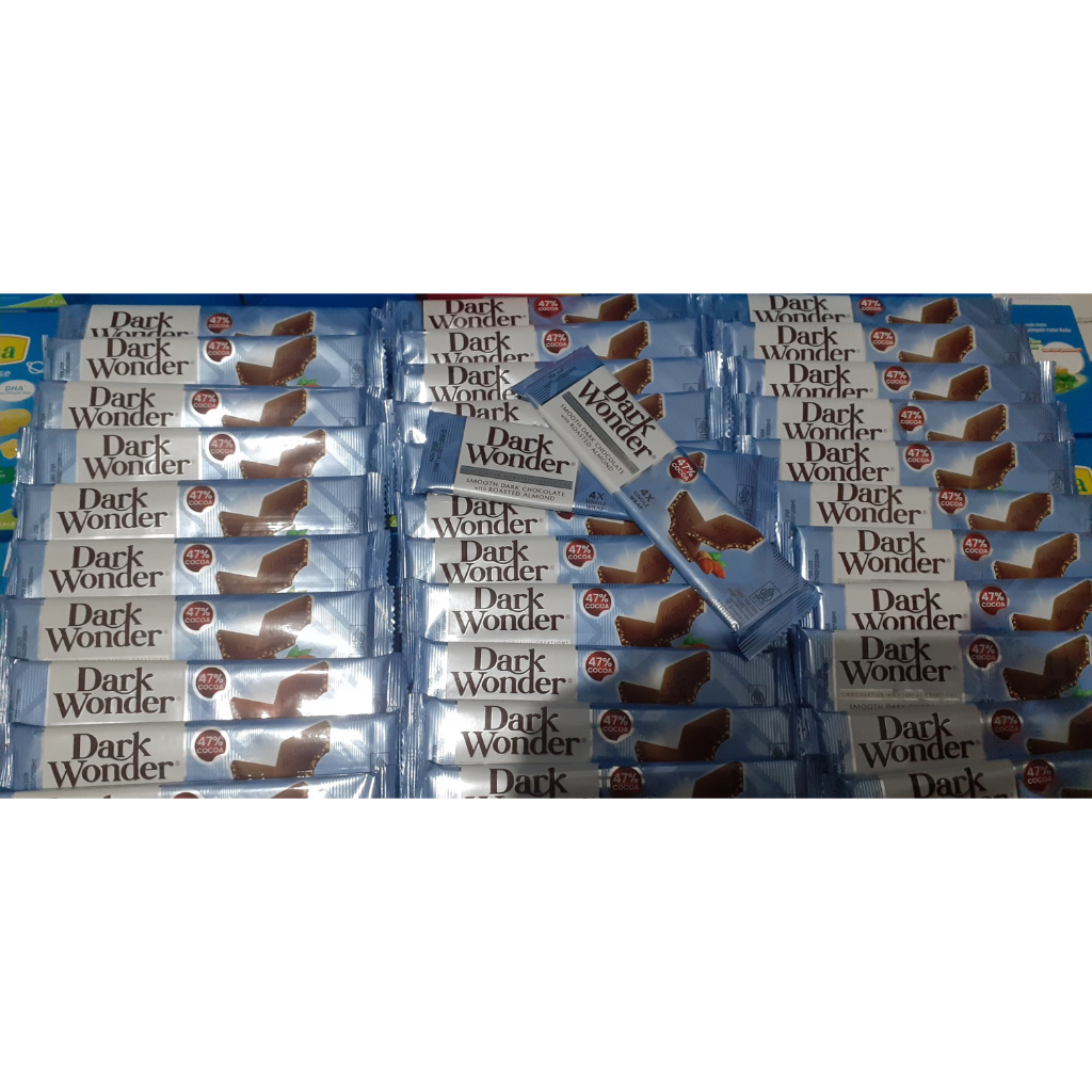

DARK WONDER BARS CHOCHOLATE ALMOND 56 gr COKLAT