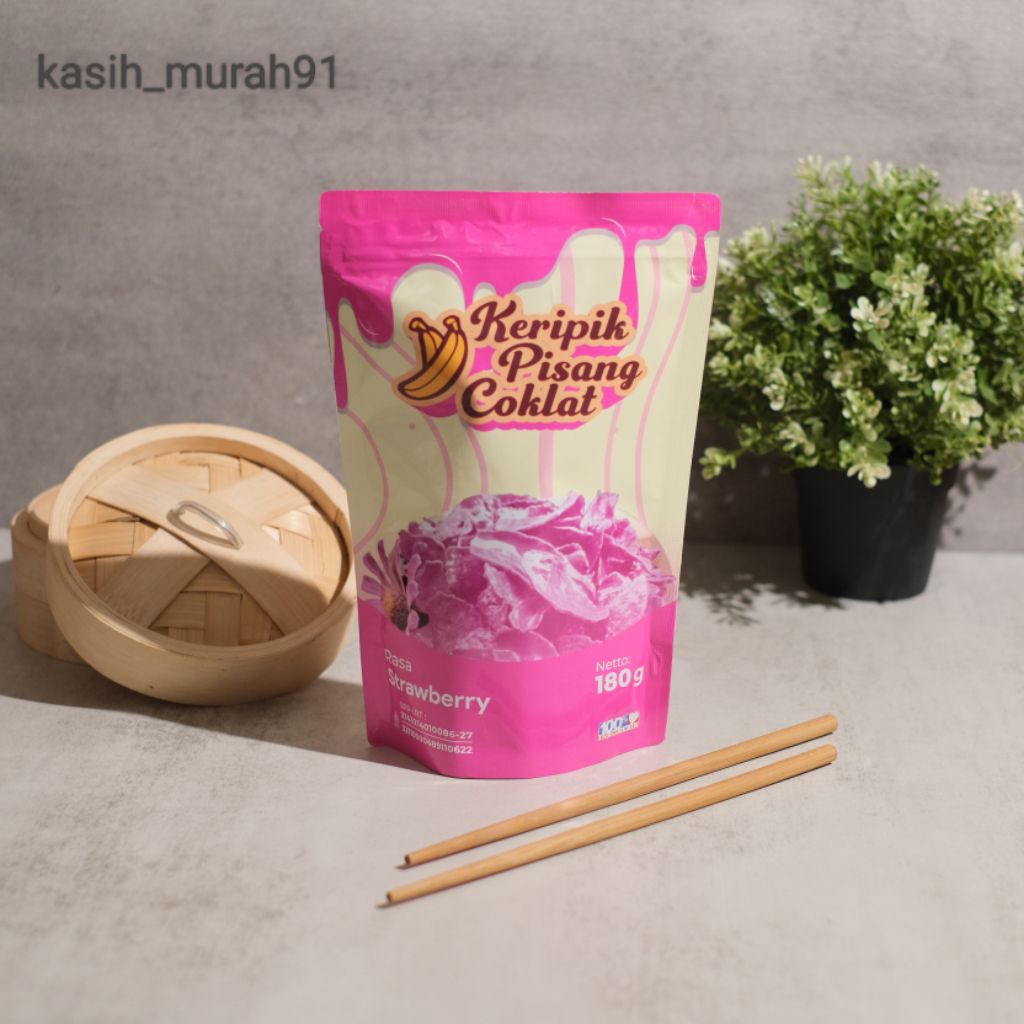 

keripik pisang coklat lumer kriuk/banana chips aneka rasa 180g HALAL