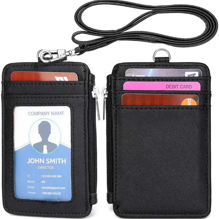 

Id Card Holder Kantor SAKATA Nametag Card Holder Name Tag Lanyard Zipper