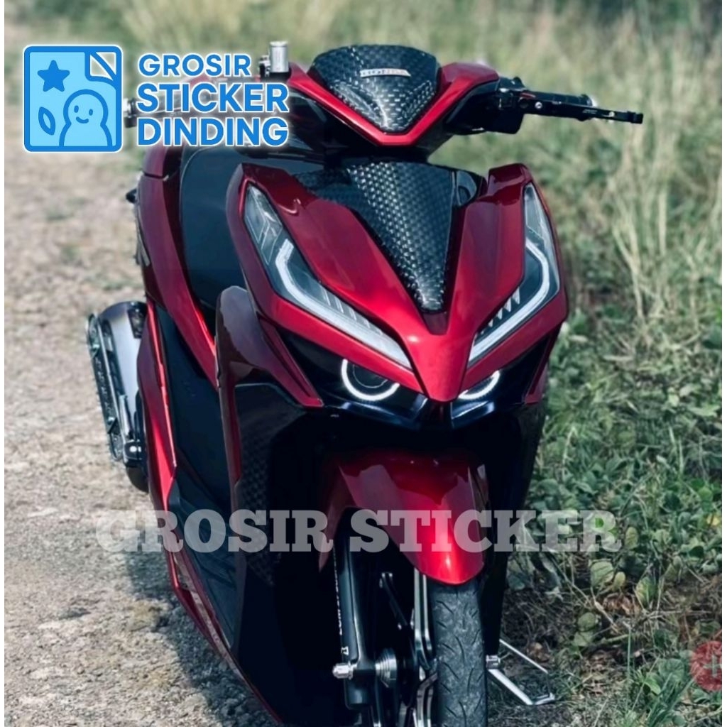 stiker skotlet darkred candy sticker merah tua metalik scotlet merah metalic glosy candi MOTOR SCOOP