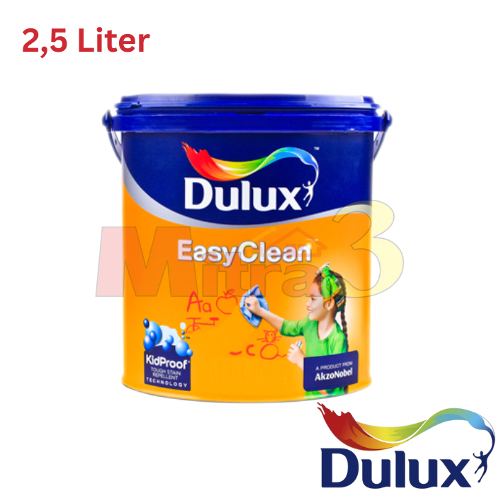 Cat Tembok Anti Noda Dulux EASY CLEAN White 1501 PUTIH 2,5 Liter / Cat Dinding Interior 2,5L