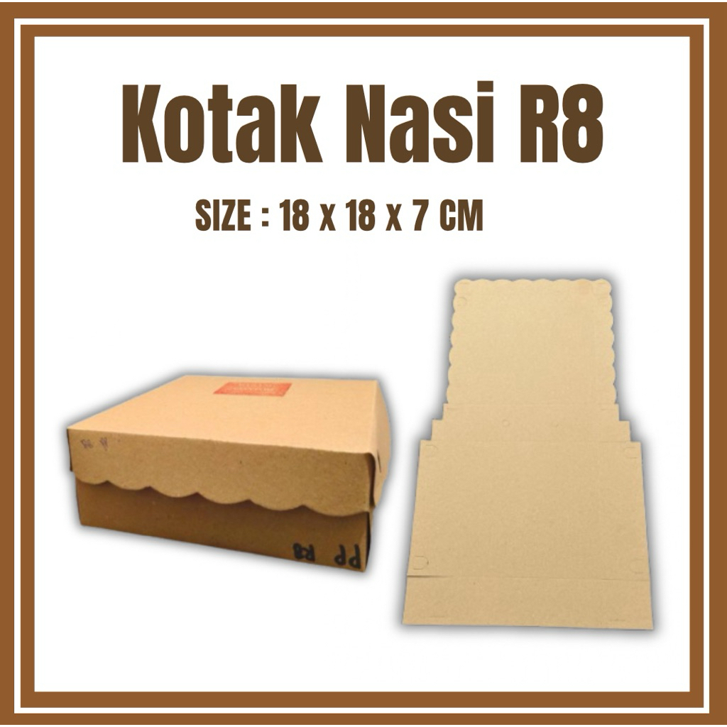 

Kemasan R8 Dus Kotak Kemasan Renda Polos 18 x 18 x 7 CM TERMURAH non laminasi