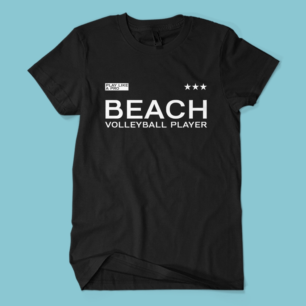 Kaos Distro Premium BEACH VOLLEYBALL PLAYER - Baju Hobi Olahraga Sport Voli Pantai Unisex Dewasa