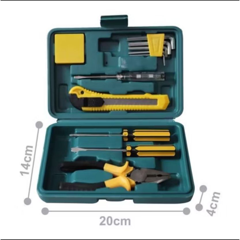 NEW SUPERMARKET IMPORT Tool Kit Set Perkakas 9 In 1 Perkakas Tukang Kayu Full SET Bengkel Kebun