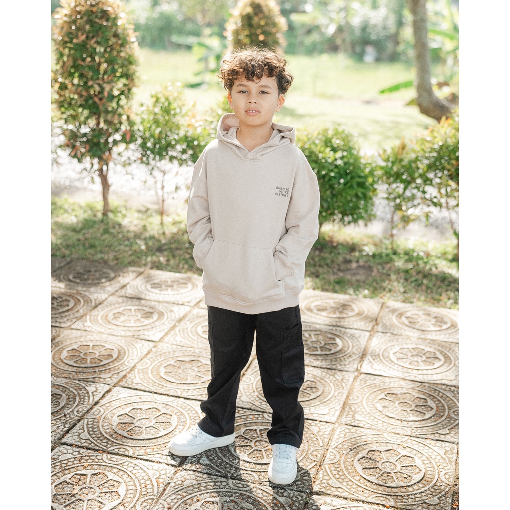 LEWIS EMMA - Text Hoodie (2-14 Tahun) Sweater Anak Laki Laki Lengan Panjang