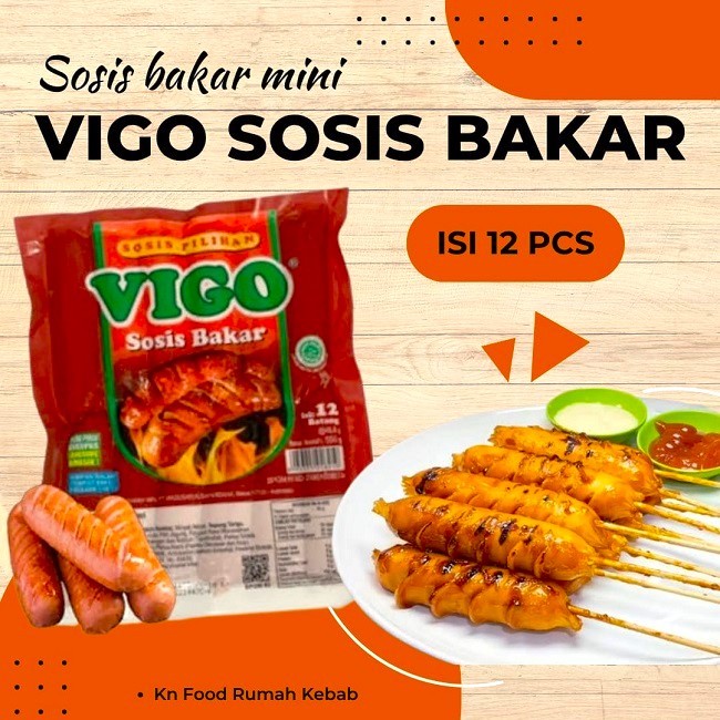 

Sosis Bakar Vigo Sosis Goreng isi 12pcs Panjang 9cm - Sosis Vigo Jumbo pj 9cm berat 500grm