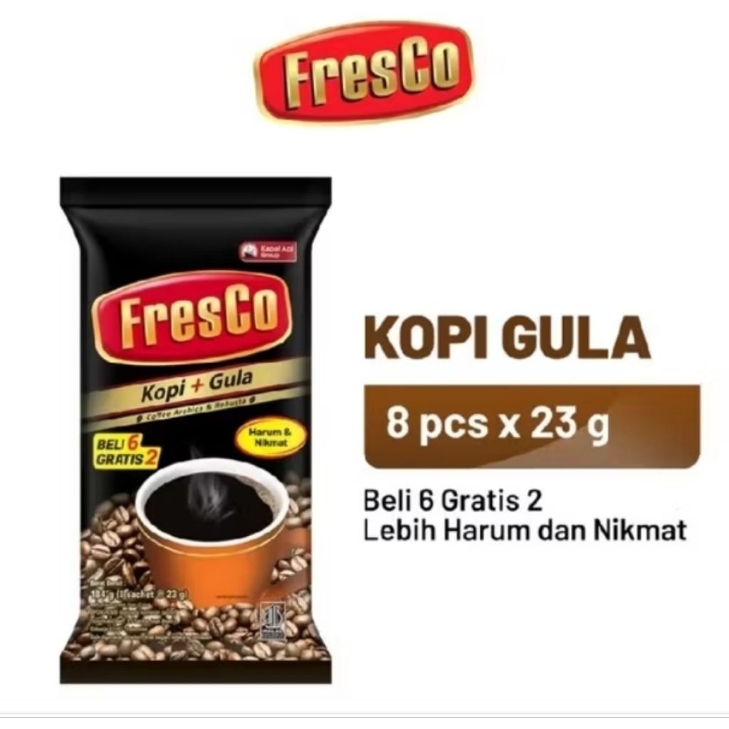 

Fresco Kopi dan Gula bag ( 8 × 23g ) Beli 6 gratis 2