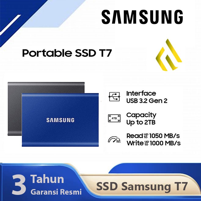 SSD Samsung Portable T7 500GB 1TB 2TB - SSD Eksternal